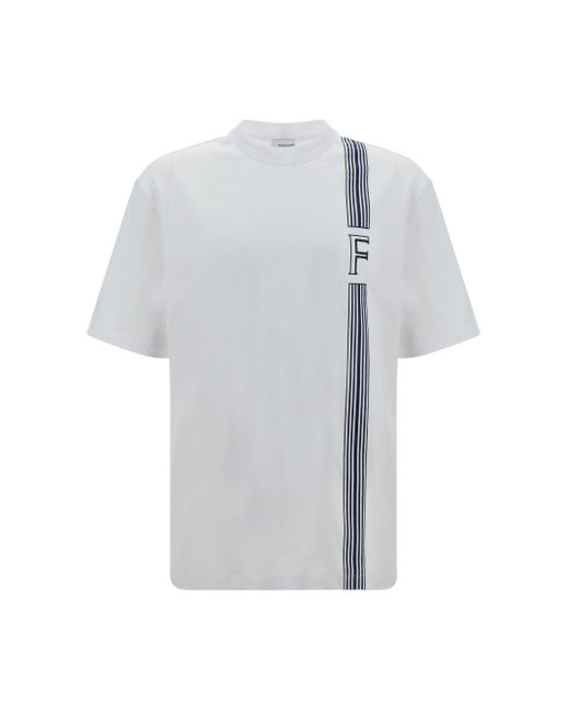 Ferragamo Blue Short Sleeves Tee-shirt for men