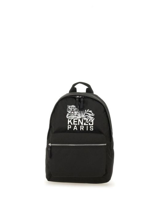 KENZO Black Happy Tiger" Backpack for men