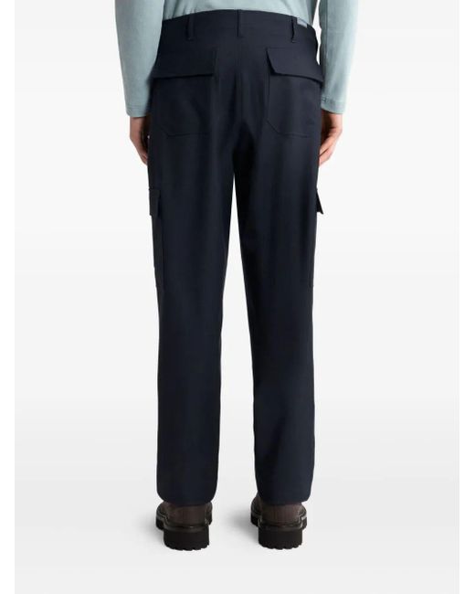 Mineral Cotton Curved Shirt-Donna di Alaïa in Blue