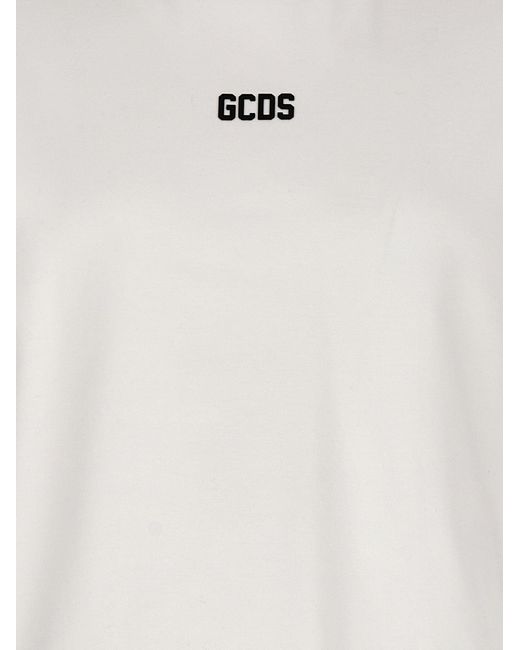 Gcds White Basic Logo T-shirt for men