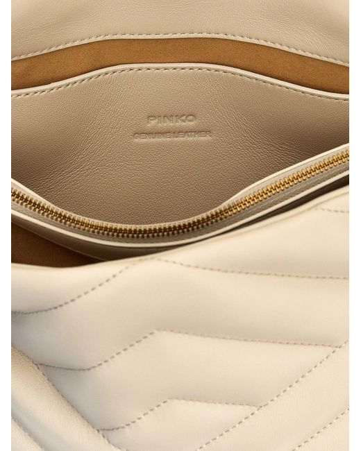 Classic Love Bag Click Puff Borse A Tracolla Bianco di Pinko in Natural