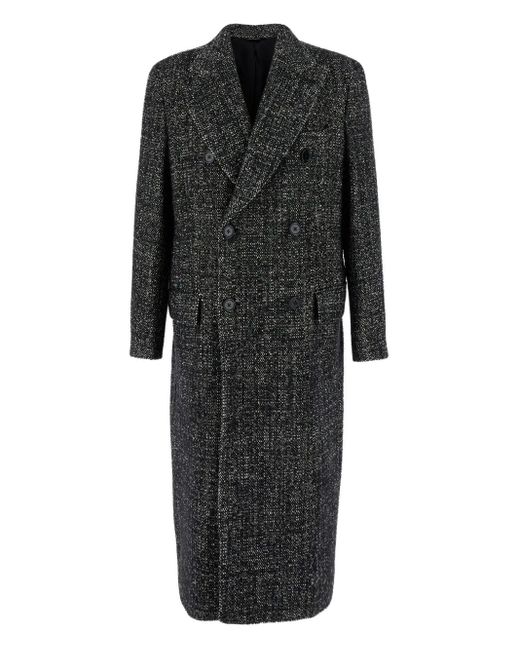 Dolce & Gabbana Black Double-Breasted Coat for men