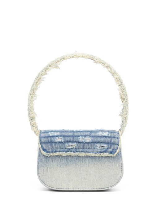 DIESEL Blue 1Dr Denim Shoulder Bag With Used Effect