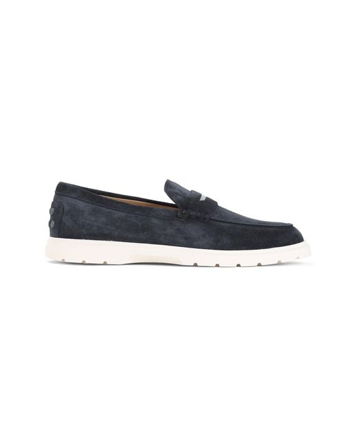 Suede Loafers-Uomo di Tod's in Blue da Uomo