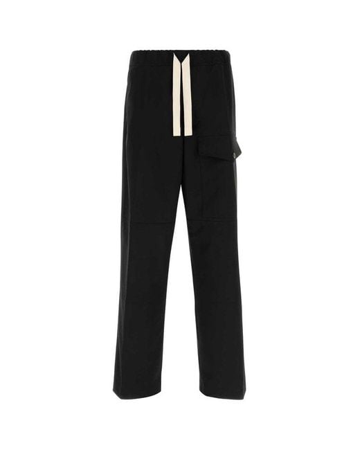 Dries Van Noten Black Wool Pannoch Pant for men