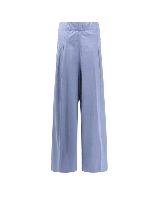 Pantalone in cotone con pinces frontali di Dries Van Noten in Blue