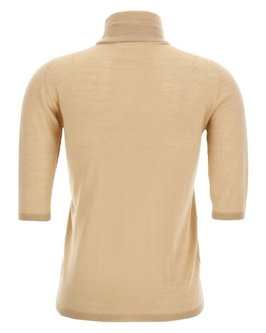 Max Mara Natural 'Cecina' Turtleneck Sweater