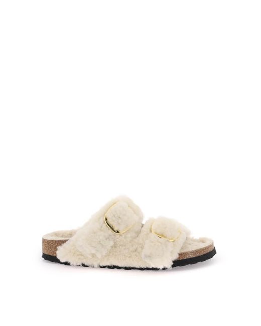 Birkenstock White 'arizona Big Buckle' Sandals