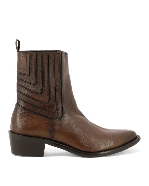 Sturlini Brown Bufalo Ankle Boots