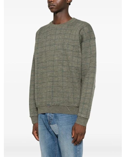 Maison Margiela Green Crew Neck Pullover for men