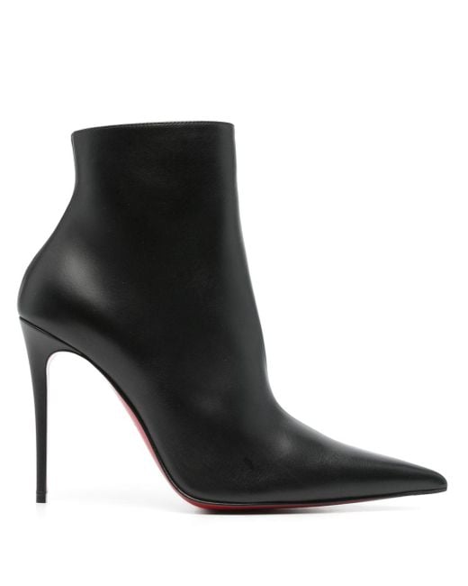 Christian Louboutin Black Calf Leather Stylish Boots