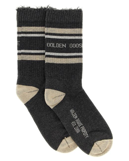 Golden Goose Deluxe Brand Black Logo Socks