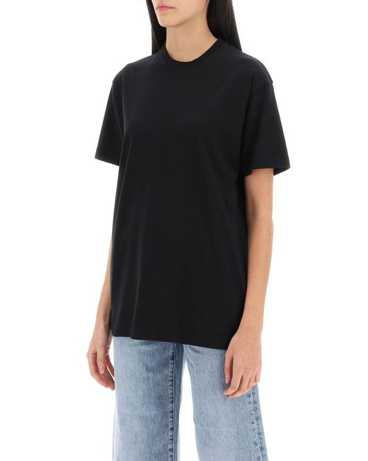 Totême  Black Relaxed Fit Straight T Shirt