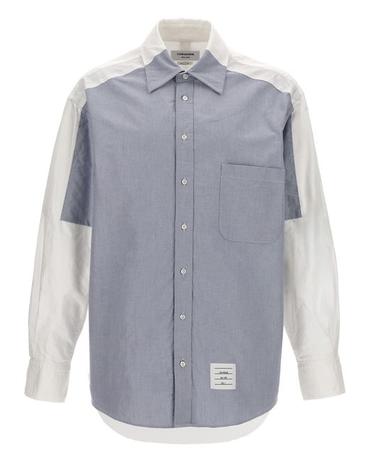 Thom Browne Gray Patchwork Shirt Shirt, Blouse for men
