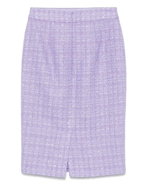 Emporio Armani Exclusive Purple Tweed Skirt