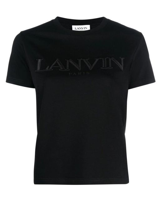T-shirt con logo di Lanvin in Black