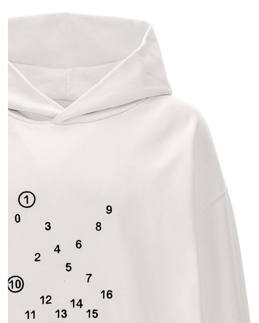 Logo Hoodie Camicie Bianco di Maison Margiela in White da Uomo