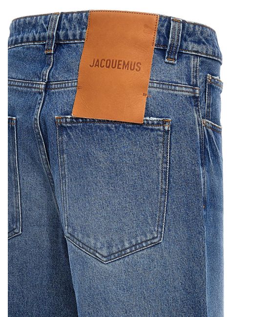 Le De NîMes Large Jeans Blu di Jacquemus in Blue da Uomo