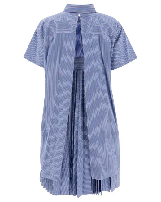 Sacai Blue Shirt Dress
