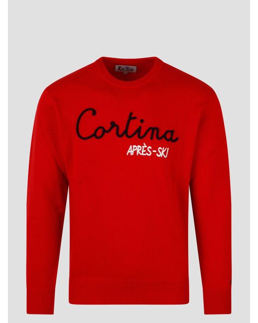 Mc2 Saint Barth Red Cortina Sweater for men