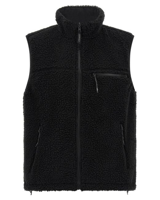 Gramicci Black Reversible Sherpa Gilet for men