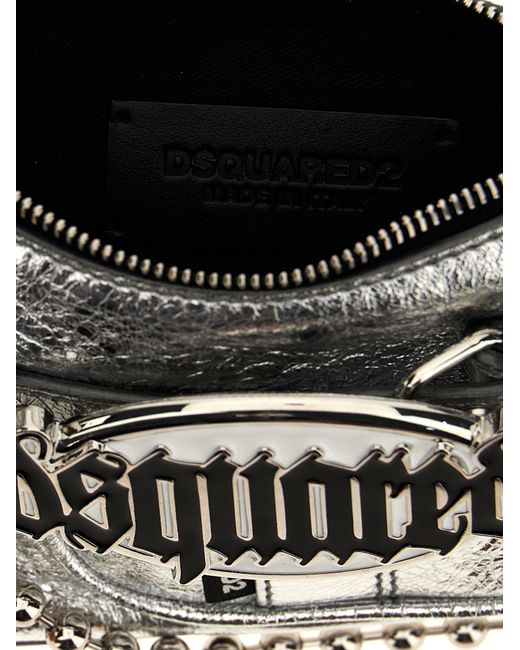 Gothic Clutch Silver di DSquared² in Metallic