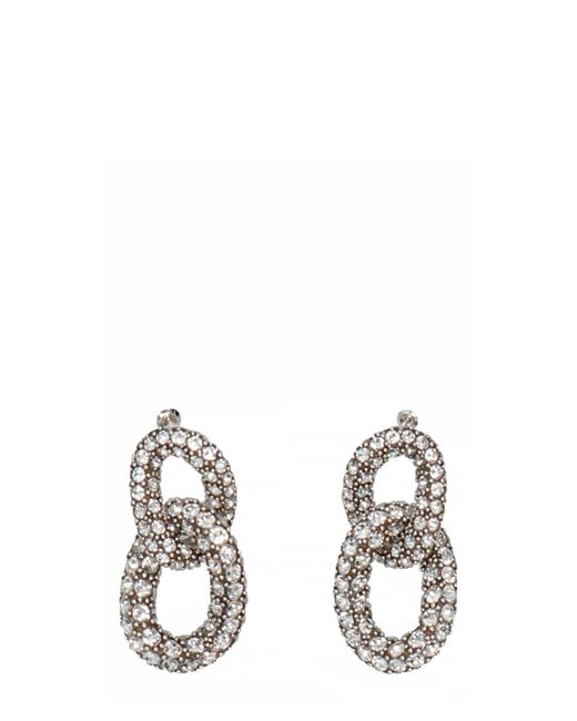 Isabel Marant White Crystal Earrings Jewelry