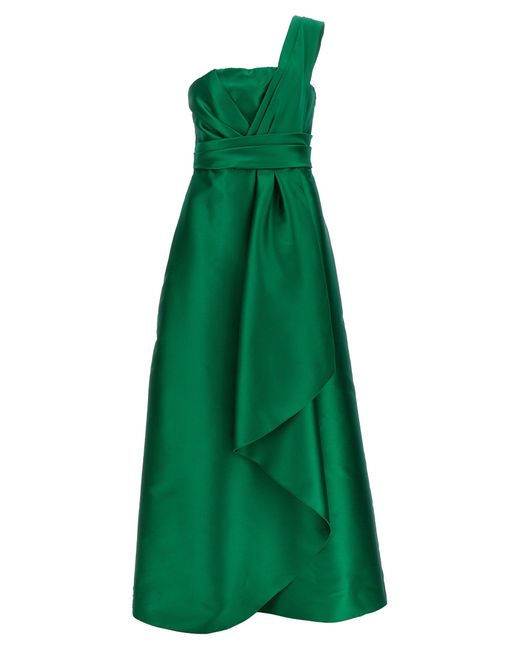 Alberta Ferretti Green Mikado Dresses