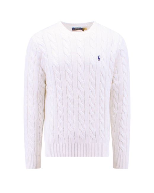 Ralph Lauren White Sweater for men