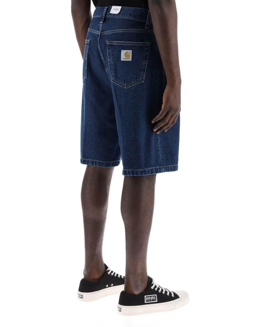 Carhartt Blue Landon Denim Shorts for men