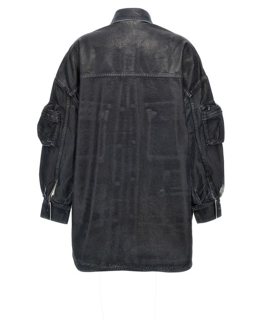 The Attico Black Fern Coats And Trench Coats