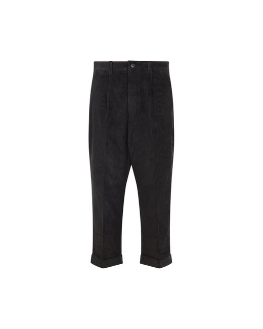 Carrot Oversized Cotton Pants-Uomo di AMI in Black da Uomo
