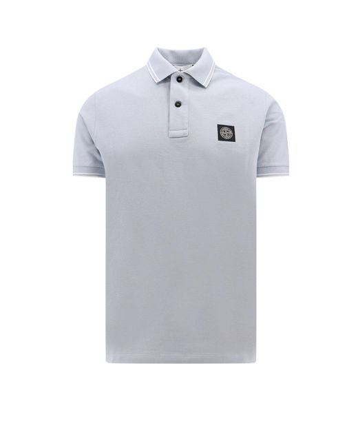 Stone Island Polo Shirt in Gray for Men Lyst