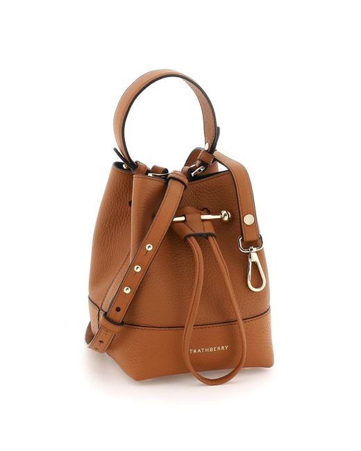 Strathberry Brown Lana Osette Bucket Bag