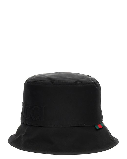 Logo Bucket Hat Cappelli Nero-Donna di Gucci in Black
