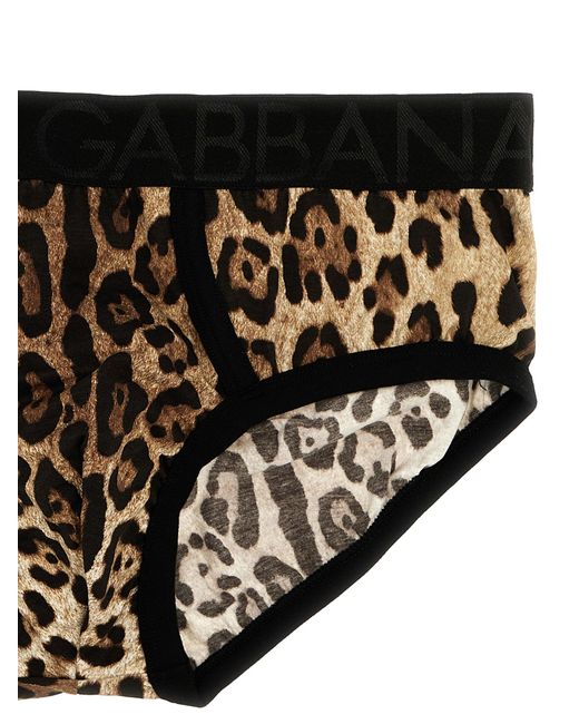 Dolce & Gabbana Black Animal Print Boxers for men