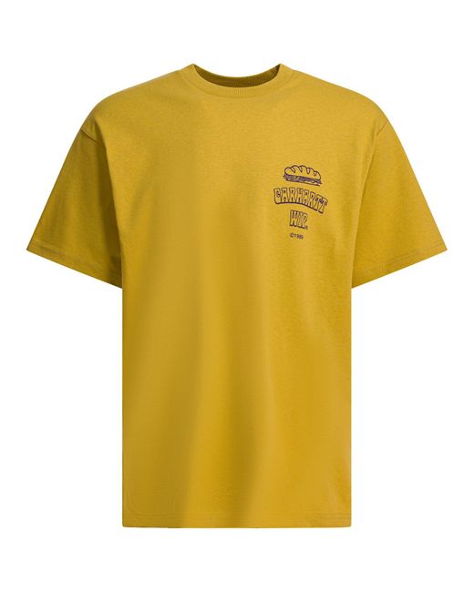 Carhartt Yellow Sandwich S/S T-Shirts for men