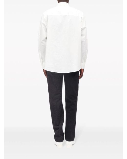 Camicia in popeline di cotone di MM6 by Maison Martin Margiela in White da Uomo