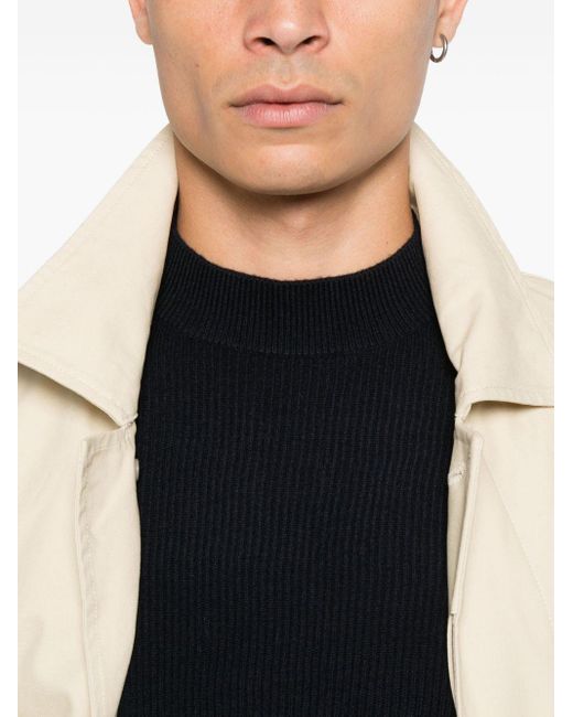 Emporio Armani Black Wool Crewneck Jumper for men