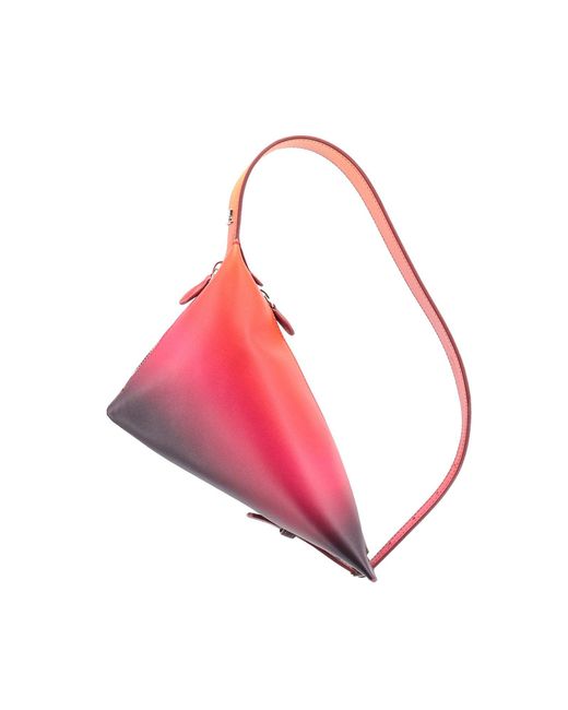 Courreges Pink Leather Closure With Zip Lined Shoulder Bags