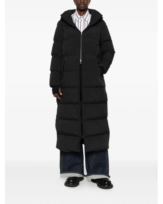Piumino Lungo 2Layers Con Cappuccio-Donna di Herno in Black