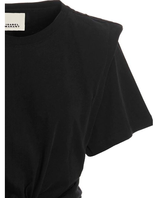 Zeli Midi T Shirt Nero di Isabel Marant in Black