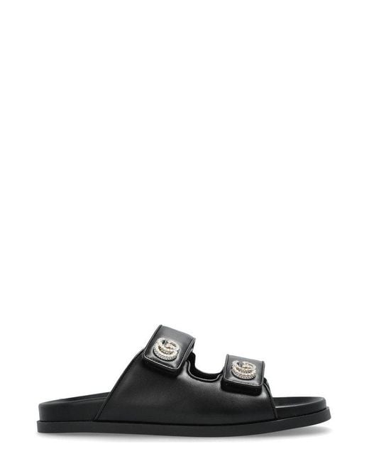 Gucci Black Gg Marmont Sandals
