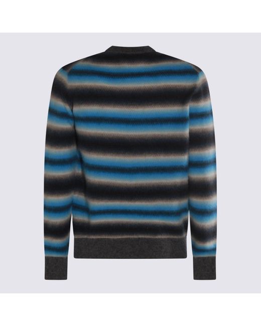 Piacenza Cashmere Blue Sweaters Fantasia for men