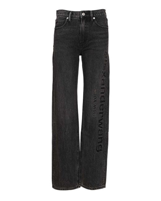 Alexander Wang Black Ez Logo Jeans