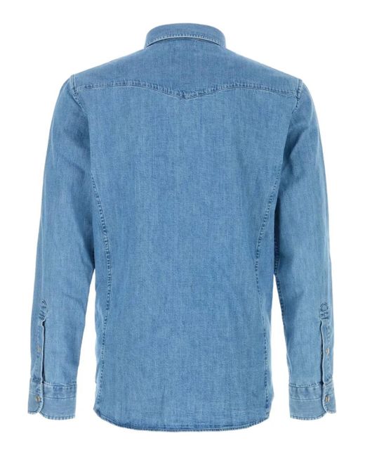 Camicia Denim Slim-Uomo di Tom Ford in Blue da Uomo