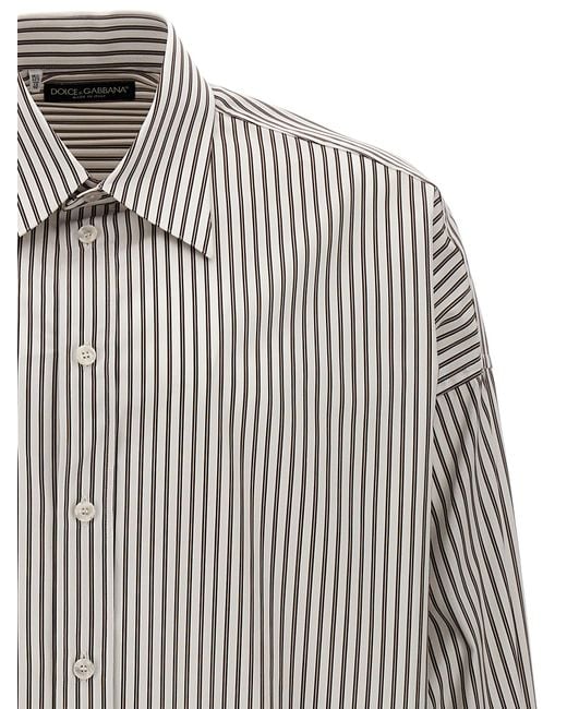 Striped Shirt Camicie Multicolor di Dolce & Gabbana in Gray da Uomo