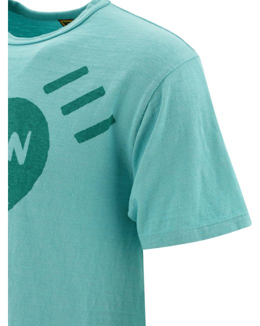 Maglietta fatta umana con logo stampato di Human Made in Green da Uomo