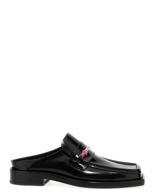 Beaded Square Toe Flat Shoes Nero di Martine Rose in Black da Uomo