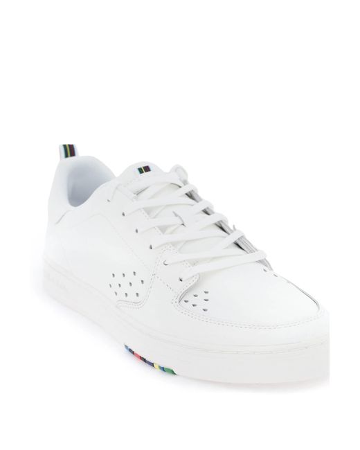 PS by Paul Smith White Premium Leather Cosmo Sneakers In for men